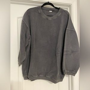Aerie gray ribbed sweatshirt